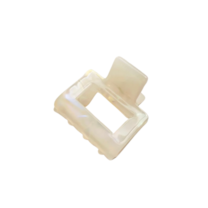 Acetate Hair Clip Iridescent White