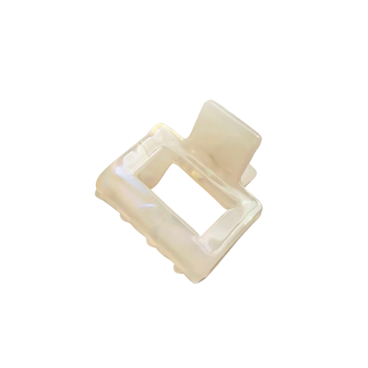 Acetate Hair Clip Iridescent White