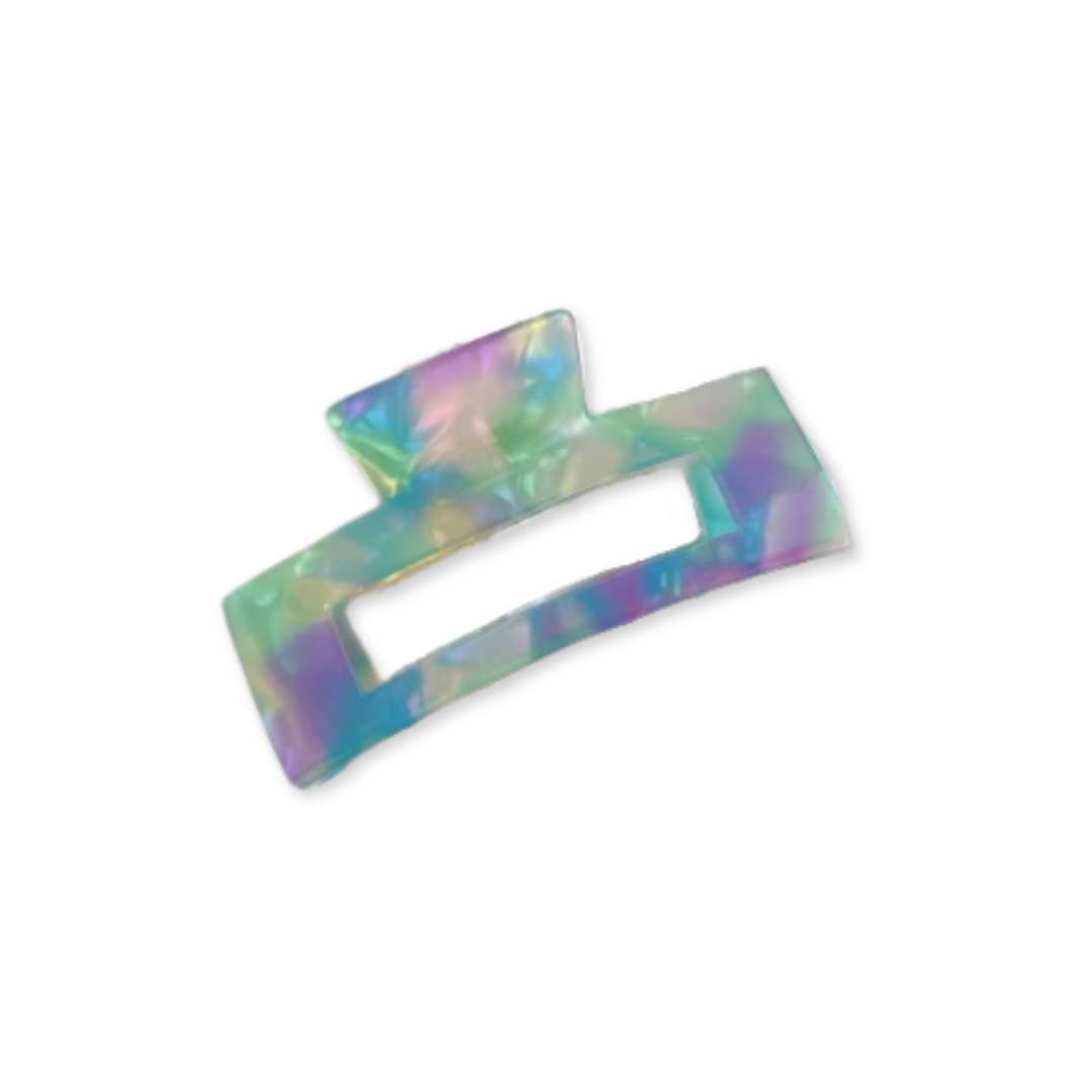 Acetate Hair Clip Iridescent Mermaid