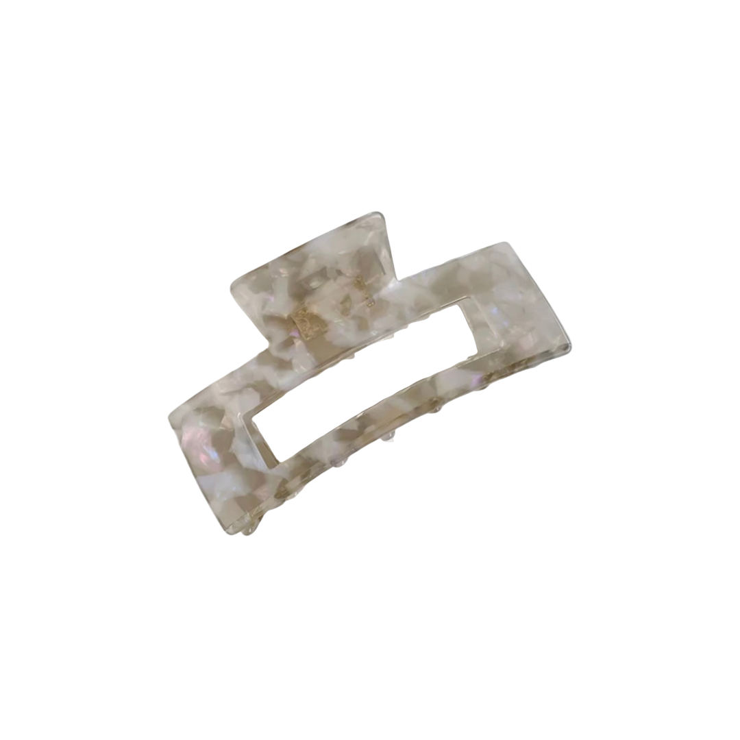 Acetate Hair Clip Smokey Marble