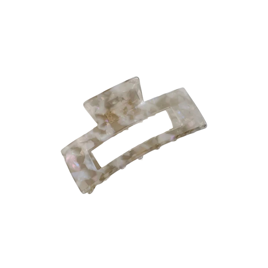 Acetate Hair Clip Smokey Marble